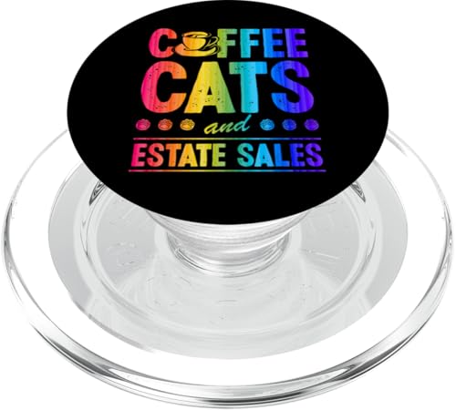 Kaffeekatzen und Immobilienverkäufe PopSockets PopGrip für MagSafe Kaffeekatzen und Immobilienverkäufe PopSockets PopGrip für MagSafe von Flea Market Thrifting Merch for Yard Sale Mornings