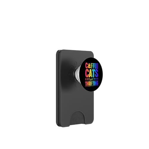 Kaffeekatzen und Sparsamkeit PopSockets PopWallet für MagSafe Kaffeekatzen und Sparsamkeit PopSockets PopWallet für MagSafe von Flea Market Thrifting Merch for Yard Sale Mornings