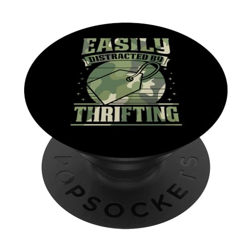Leicht abgelenkt durch Sparsamkeit PopSockets Klebender PopGrip von Flea Market Thrifting Merch for Yard Sale Mornings