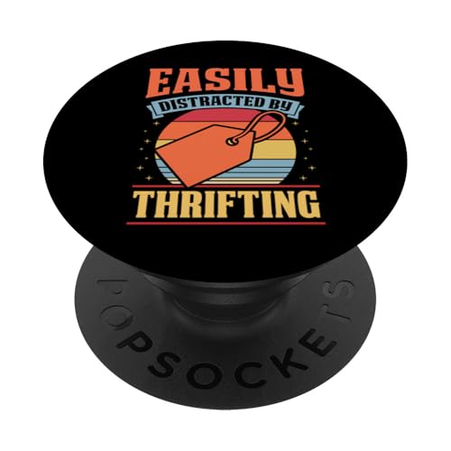 Leicht abgelenkt durch Sparsamkeit PopSockets Klebender PopGrip Leicht abgelenkt durch Sparsamkeit PopSockets Klebender PopGrip von Flea Market Thrifting Merch for Yard Sale Mornings