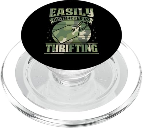 Leicht abgelenkt durch Sparsamkeit PopSockets PopGrip für MagSafe Leicht abgelenkt durch Sparsamkeit PopSockets PopGrip für MagSafe von Flea Market Thrifting Merch for Yard Sale Mornings