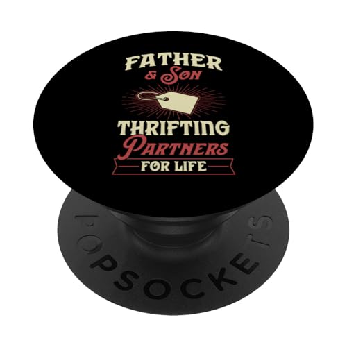 Vater und Sohn Thrifting Partners For Life PopSockets Klebender PopGrip von Flea Market Thrifting Merch for Yard Sale Mornings