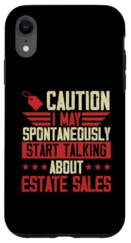 Vorsicht Ich kann spontan anfangen, über Immobilienverkäufe zu sprechen Hülle für iPhone XR Vorsicht Ich kann spontan anfangen, über Immobilienverkäufe zu sprechen Hülle für iPhone XR von Flea Market Thrifting Merch for Yard Sale Mornings