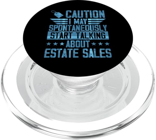 Vorsicht Ich kann spontan anfangen, über Immobilienverkäufe zu sprechen PopSockets PopGrip für MagSafe Vorsicht Ich kann spontan anfangen, über Immobilienverkäufe zu sprechen PopSockets PopGrip für MagSafe von Flea Market Thrifting Merch for Yard Sale Mornings