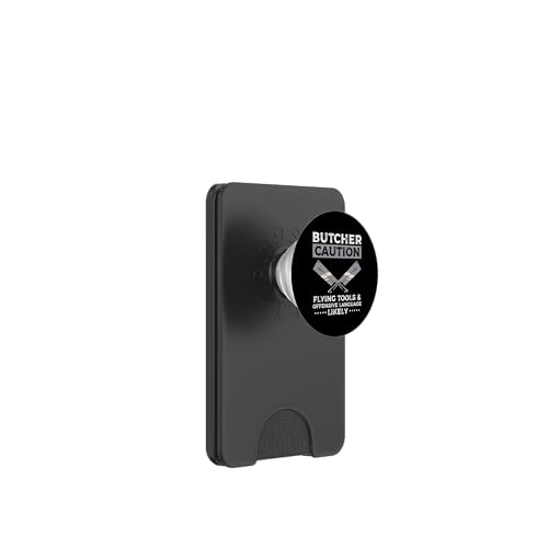 Butcher Caution Meat Cutter Butcher PopSockets PopWallet für MagSafe Butcher Caution Meat Cutter Butcher PopSockets PopWallet für MagSafe von Fleischer Fleisch Schneider Metzger