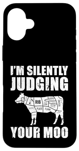 Im Silently Judging Your Moo Meat Cutter Butcher Hülle für iPhone 16 Plus Im Silently Judging Your Moo Meat Cutter Butcher Hülle für iPhone 16 Plus von Fleischer Fleisch Schneider Metzger