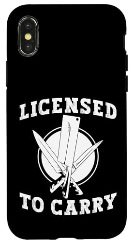 Licensed To Carry Meat Cutter Butcher Hülle für iPhone X/XS von Fleischer Fleisch Schneider Metzger