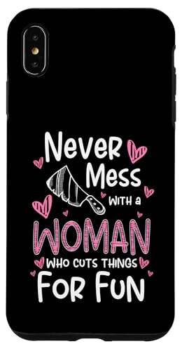 Never Mess With A Woman Who Cuts Things Meat Cutter Butcher Hülle für iPhone XS Max Never Mess With A Woman Who Cuts Things Meat Cutter Butcher Hülle für iPhone XS Max von Fleischer Fleisch Schneider Metzger