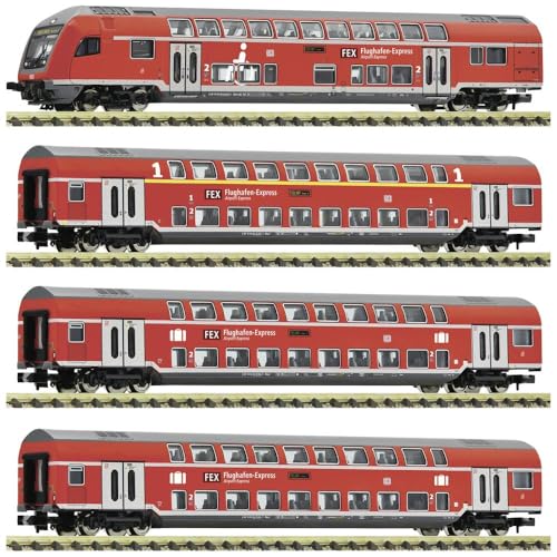 Fleischmann 881916 N 4er-Set Doppelstockwagen â€žFEXâ€œ der DB-AG von Fleischmann