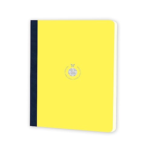 Flexbook Notizbuch Kladde patentierte flexible Bindung, gelb mit schwarzer Heftleiste 17x24cm von Flexbook