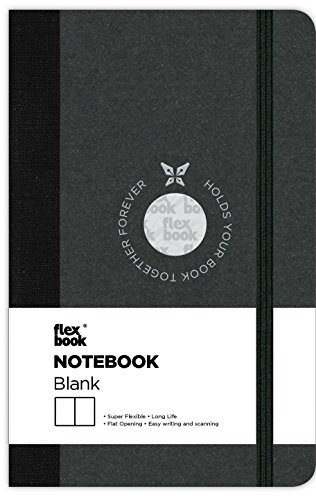 Flexbook Notizbuch-Note 192 Seiten liniert Glatte Seiten 9 x 14 cm Couverture Noire/Dos Noir von Flexbook