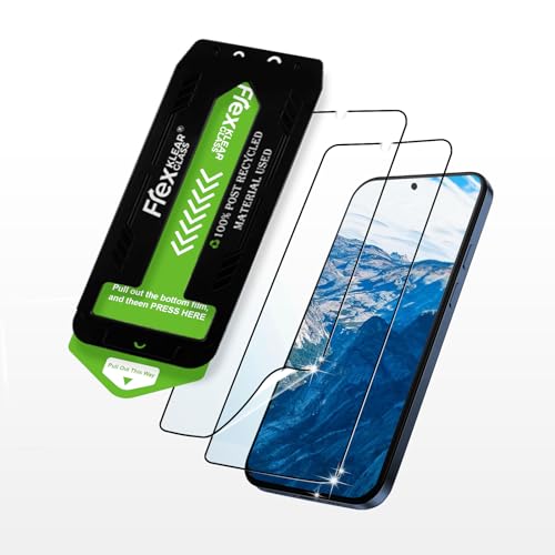 Flexklearglass® Unzerbrechlicher Displayschutz Schutzfolie für Samsung Galaxy S24,9H-Härte als Panzer Schutz Glas mit automatischem Installationskit,Ultra HD-Klarheit,Anti-Fingerabdrücke 2 Stück von Flexklearglass