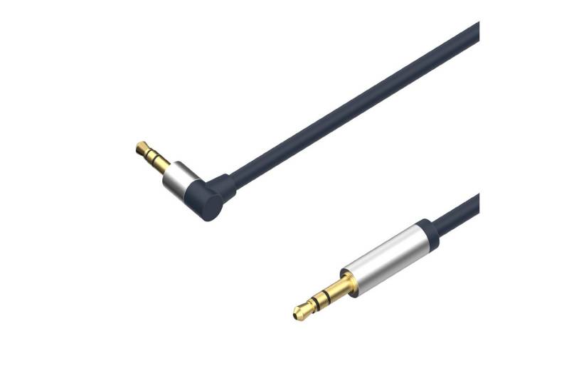Flexline® 3,5mm Klinken-Kabel Winkel/ gerade, AUX, 1,5m Audio-Kabel, (75,00 cm) von Flexline®
