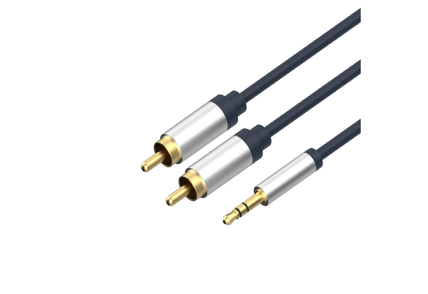 Flexline® 3,5mm Klinken-Kabel auf 2xCinch Stecker RCA, 1,5m Audio-Kabel, (150,00 cm) von Flexline®
