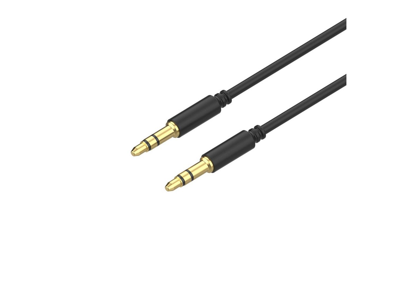 Flexline® mini 3,5mm Klinke AUX Kabel, 3-polig, schwarz 1,5m Audio-Kabel, (150,00 cm) von Flexline®
