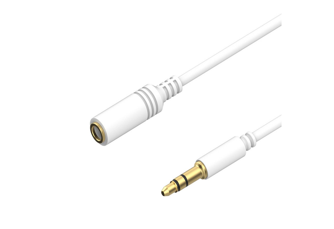 Flexline® mini 3,5mm Klinken Verlängerung, weiß, 1,5m Audio-Kabel, (150,00 cm) von Flexline®