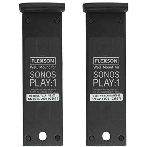 Flexson Wandhalterung für Sonos PLAY:1 ,1 Paar, schwarz von Flexson