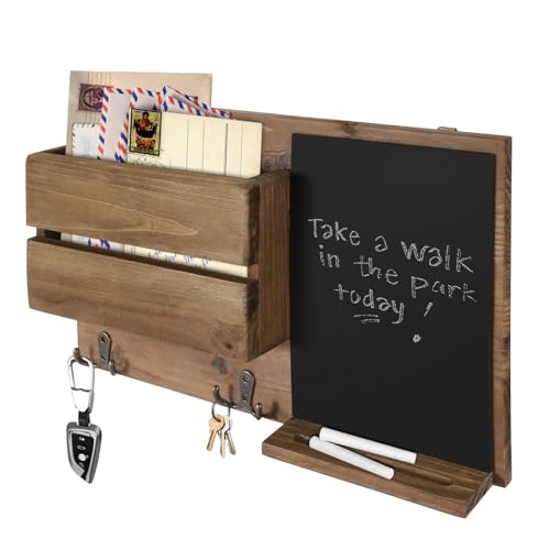 Flexzion Altholz-Eingangs-Brief-Organizer aus Holz, Wandhalterung Ablage-Organizer mit Tafel Kreidetafel Memo Board-Nachrichtenschild & Schlüsselhacken/f Vordertür Möbel Möbelzubehör Home Office Flexzion Altholz-Eingangs-Brief-Organizer aus Holz, Wandhalterung Ablage-Organizer mit Tafel Kreidetafel Memo Board-Nachrichtenschild & Schlüsselhacken/f Vordertür Möbel Möbelzubehör Home Office von Flexzion