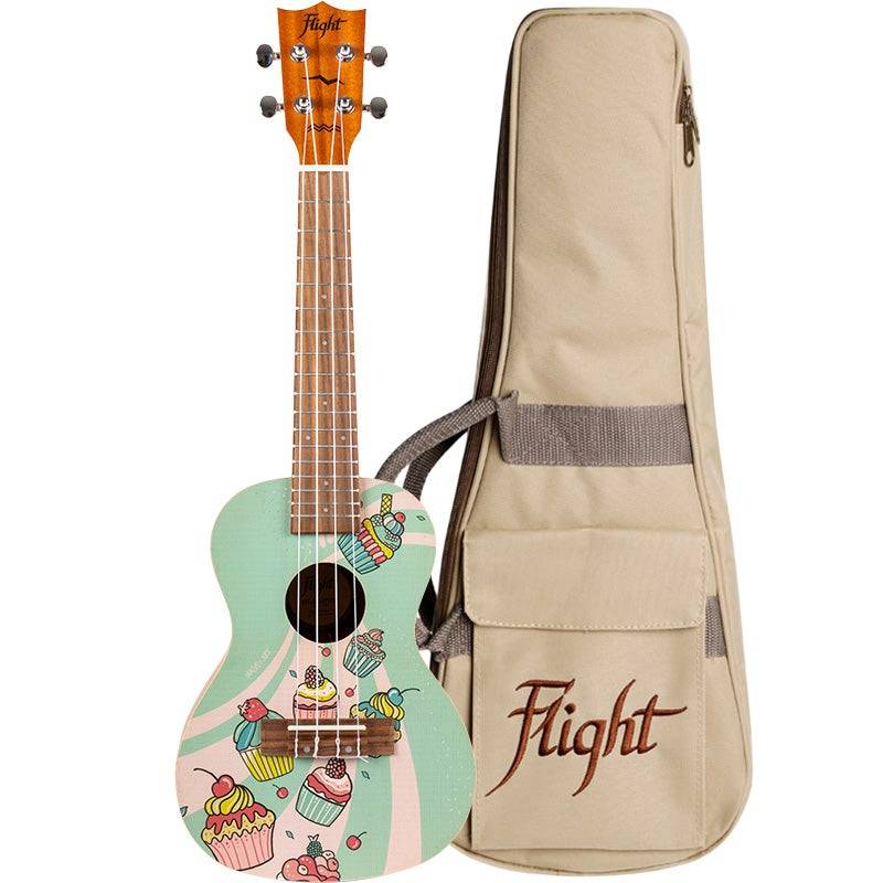 Flight Art Series AUC-33 Cupcake Concert Ukulele with Gig Bag von Flight