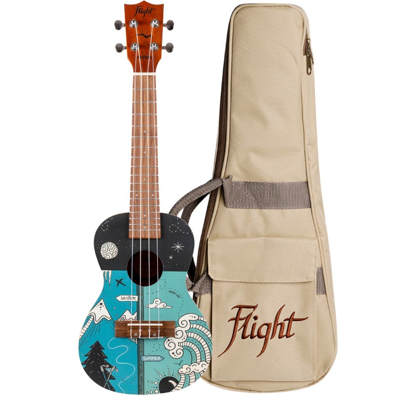 Flight Art Series AUC-33 Two Seasons Concert Ukulele with Gig Bag Flight Art Series AUC-33 Two Seasons Concert Ukulele with Gig Bag von Flight