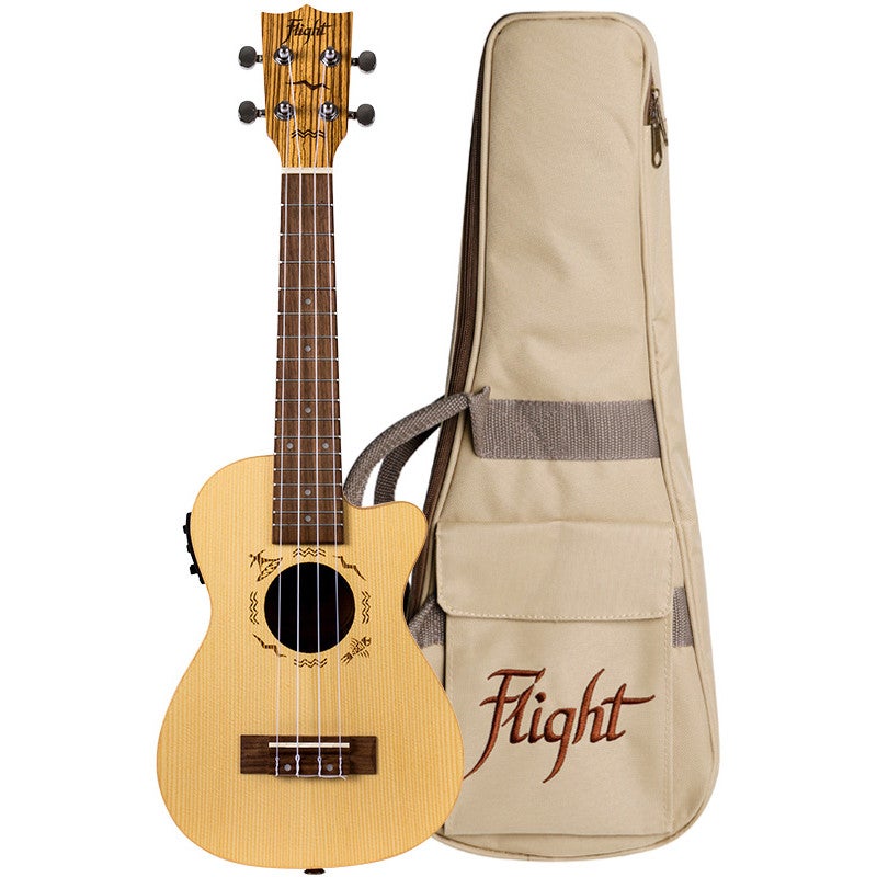 Flight Designer Series DUC328E SP/ZEB Electro-Acoustic Concert Ukulele with Gig Bag Flight Designer Series DUC328E SP/ZEB Electro-Acoustic Concert Ukulele with Gig Bag von Flight