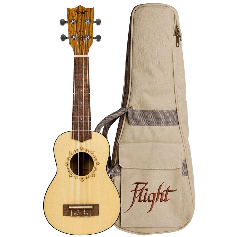 Flight Designer Series DUS320 SP/ZEB Soprano Ukulele with Gig Bag Flight Designer Series DUS320 SP/ZEB Soprano Ukulele with Gig Bag von Flight