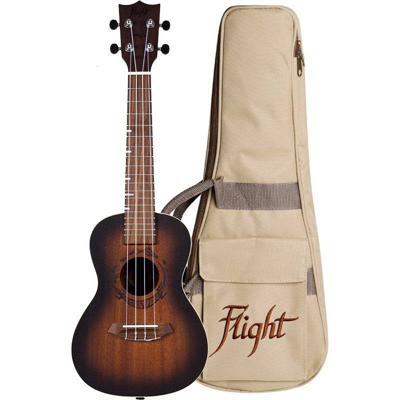 Flight Gemstone Series DUC380 Concert Ukulele with Gig Bag (Amber) von Flight