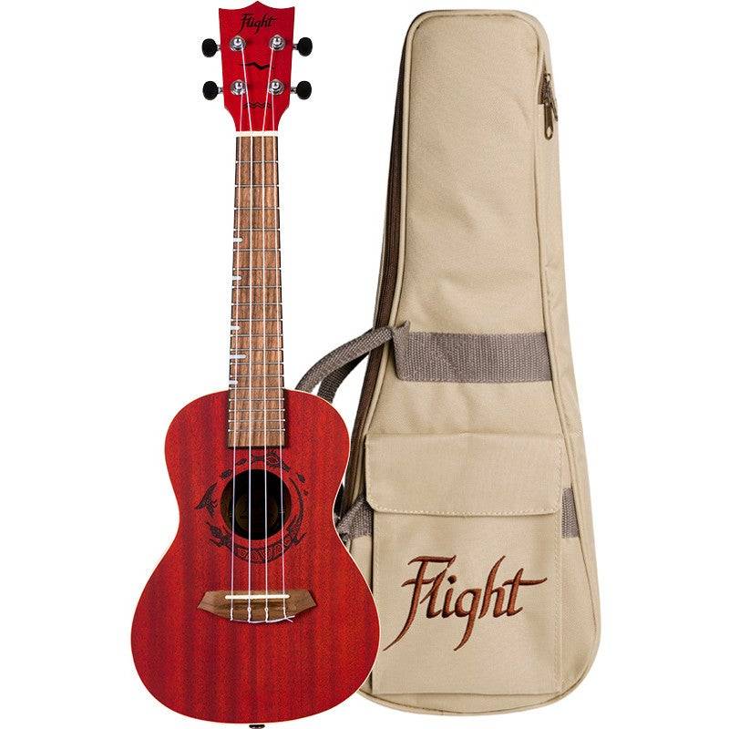 Flight Gemstone Series DUC380 Coral Concert Ukulele with Gig Bag von Flight