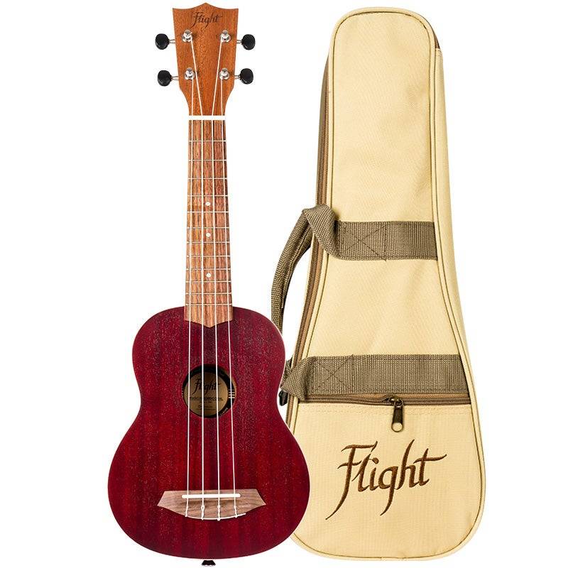 Flight Gemstone Series NUS380 Coral Soprano Ukulele with Gig Bag von Flight