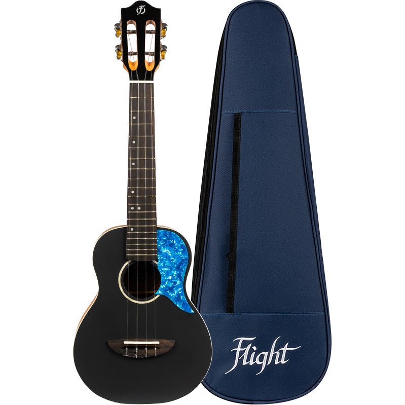 Flight Iris Concert Ukulele Black with Gig Bag von Flight