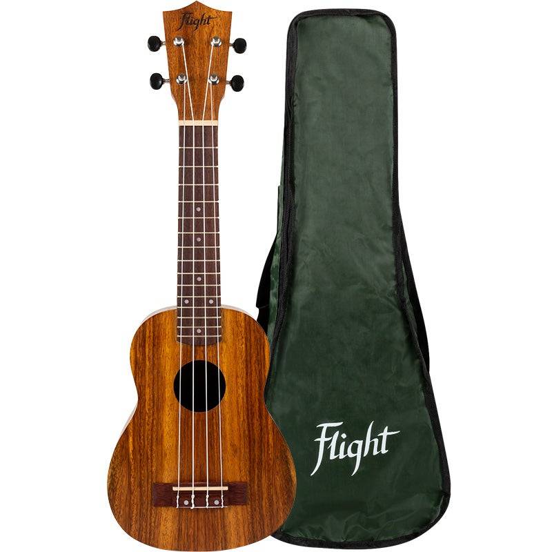 Flight Natural Series NUS200 Teak Wide-Nut Soprano Ukulele with Gig Bag von Flight