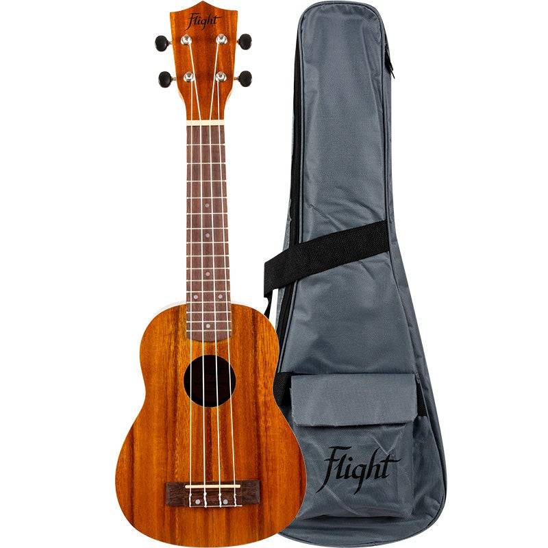 Flight Natural Series NUS250 Acacia Soprano Ukulele with Gig Bag von Flight