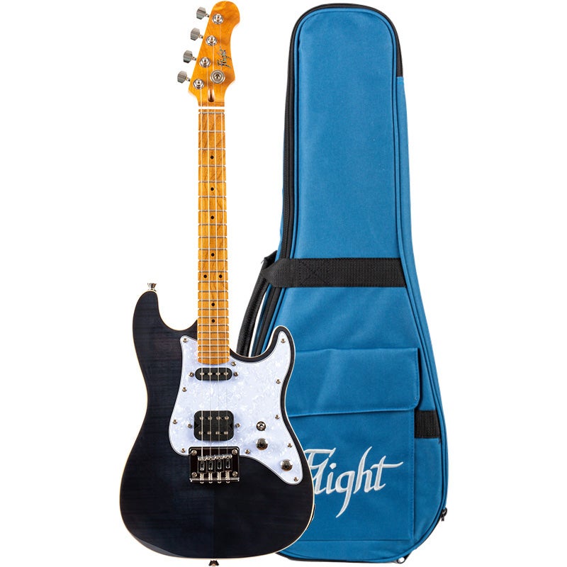 Flight Rock Series Pathfinder Tenor Transparent Black Electric Solid-Body Ukulele with Gig Bag Flight Rock Series Pathfinder Tenor Transparent Black Electric Solid-Body Ukulele with Gig Bag von Flight