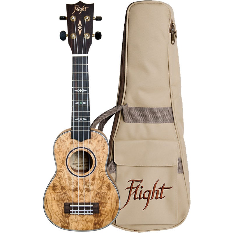 Flight Supernatural Series DUS410 QA Quilted Ash Soprano Ukulele with Gig Bag Flight Supernatural Series DUS410 QA Quilted Ash Soprano Ukulele with Gig Bag von Flight