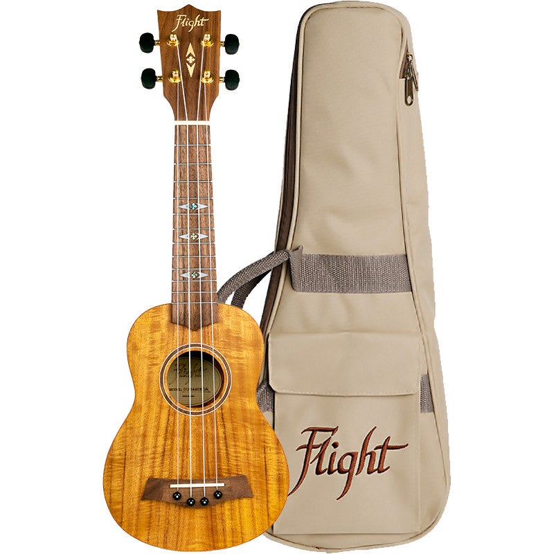 Flight Supernatural Series DUS440 Acacia Soprano Ukulele with Gig Bag Flight Supernatural Series DUS440 Acacia Soprano Ukulele with Gig Bag von Flight