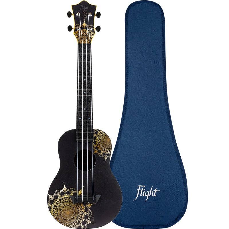 Flight Travel Series TUC Gold Mandala Concert Ukulele with Gig Bag von Flight