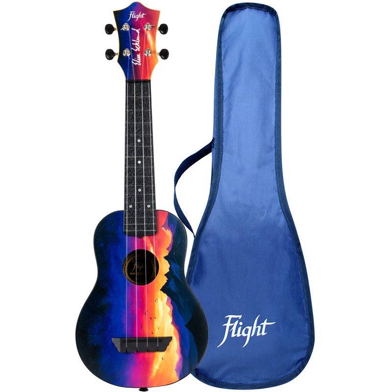 Flight Travel Series TUS-EE Sunset Elise Ecklund Signature Soprano Ukulele with Gig Bag von Flight