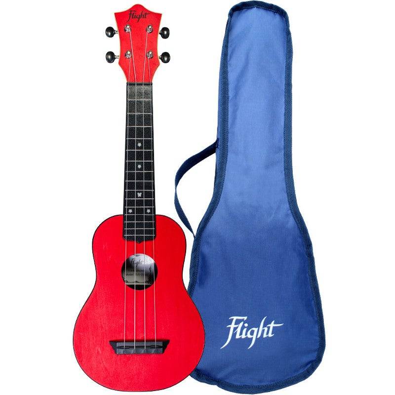 Flight Travel Series TUS35 Soprano Ukulele with Gig Bag (Red) von Flight