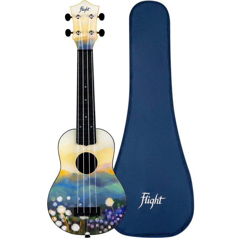 Flight Travel Series TUS40 Dandelions Soprano Ukulele with Gig Bag von Flight