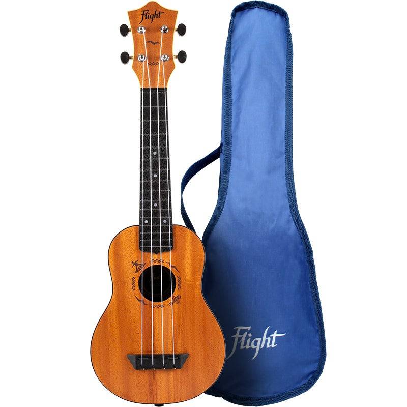 Flight Travel Series TUS53 Mahogany Soprano Ukulele with Gig Bag von Flight