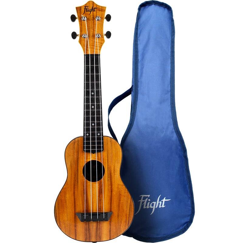 Flight Travel Series TUS55 Acacia Soprano Ukulele with Gig Bag von Flight