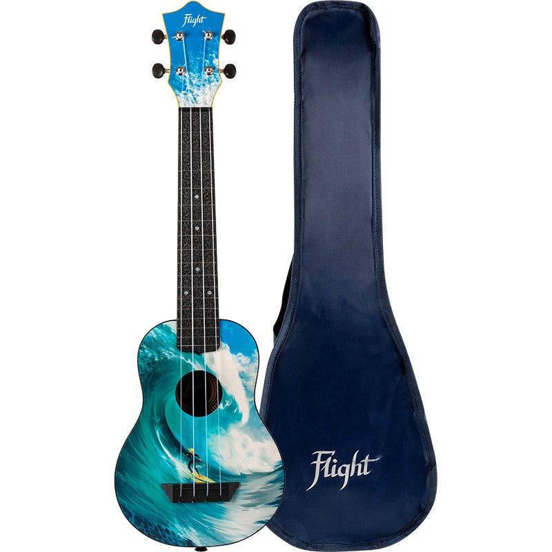 Flight Travel Series TUSL25 Surf Concert Scale Soprano Ukulele with Gig Bag von Flight