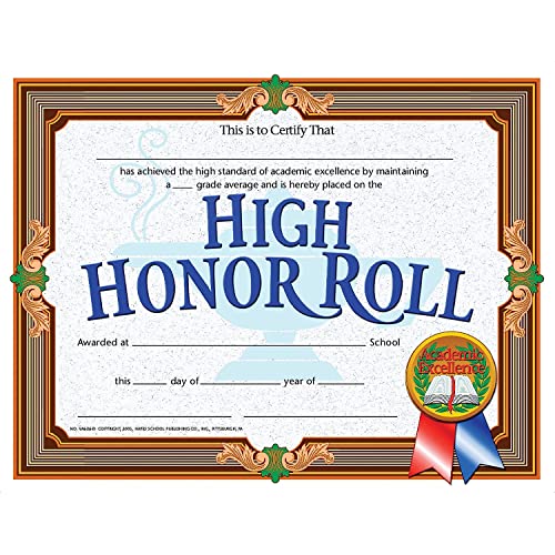 Hayes High Honor Urkundenrolle 21,6 x 27,9 cm, 30 Stück von Flipside