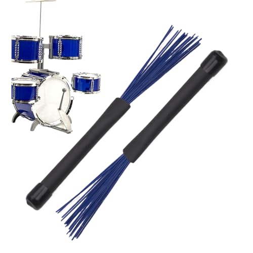 Drum Sticks Pinsel, Pinsel für Trommeln, Ruhige nicht rutschende ergonomische Trommeldraht-Percussion-Pinsel, Professionelles Instrumentenwerkzeug zum Trommeln, Üben, Schlagzeug Drum Sticks Pinsel, Pinsel für Trommeln, Ruhige nicht rutschende ergonomische Trommeldraht-Percussion-Pinsel, Professionelles Instrumentenwerkzeug zum Trommeln, Üben, Schlagzeug von Flkiglm