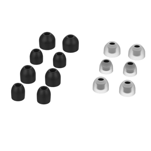 14x Silikon Ersatz-Ohrstöpsel Kompatibel mit Sony WF-1000XM3,WF-1000XM4,WF-1000XM5 - In-Ear Kopfhörer Polster in 4 Größen, Flexibel und Reißfest, Ideal für Optimalen Schwarz Transparent von Fllyvly