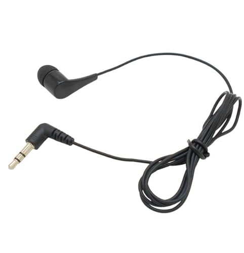 Einseitiger In-Ear-Mono-Ohrhörer, 3,5-mm-Anschluss, Langlebig und Kompatibel mit Smartphones, MP3/MP4-Playern, Laptops, Tablets Kopfhörer für Reiseleiter - Einohr-Nutzung von Fllyvly