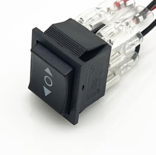 Polaritätswechselschalter für Gleichstrommotoren, 12V 10A, 6 Pins, 3 Momentanstellungen ON-Off-ON, Schwarz, Kippschalter für einfache Richtungsumkehrung, für Vielseitige Anwendungen Polaritätswechselschalter für Gleichstrommotoren, 12V 10A, 6 Pins, 3 Momentanstellungen ON-Off-ON, Schwarz, Kippschalter für einfache Richtungsumkehrung, für Vielseitige Anwendungen von Fllyvly