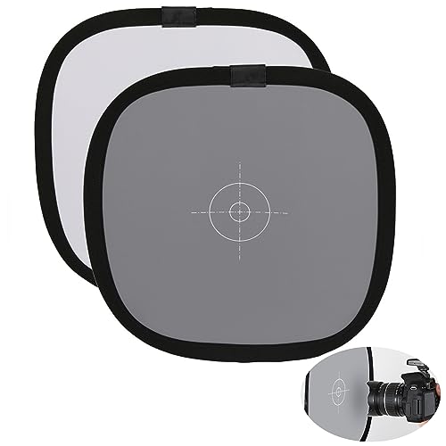 Floatdream Portable Focus Board, Faltbare Doppelseitige Graukarte, Reflektor Graukarte, Leicht zu Transportieren, Geeignet für Digital- und Filmfotografie(30cm×30cm) von Floatdream