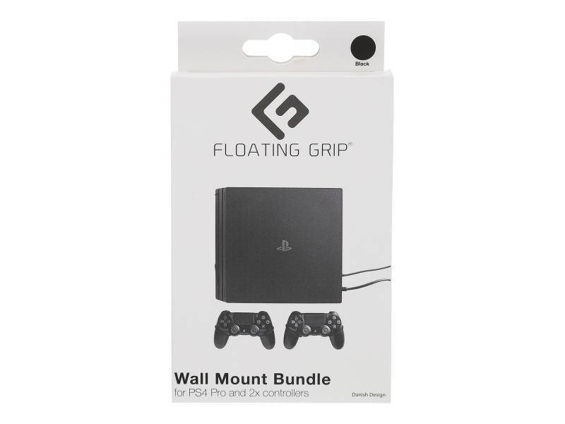 Floating Grip Wandhalterung PS4Pro 2xController schwarz von FloatingGrip