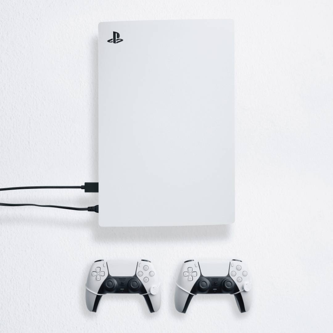 Floating Grip Wandhalterung PS5 2xController weiß Floating Grip Wandhalterung PS5 2xController weiß von FloatingGrip